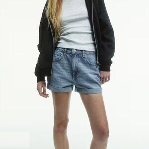 H&M Women's High Waist Denim Shorts, Size 4